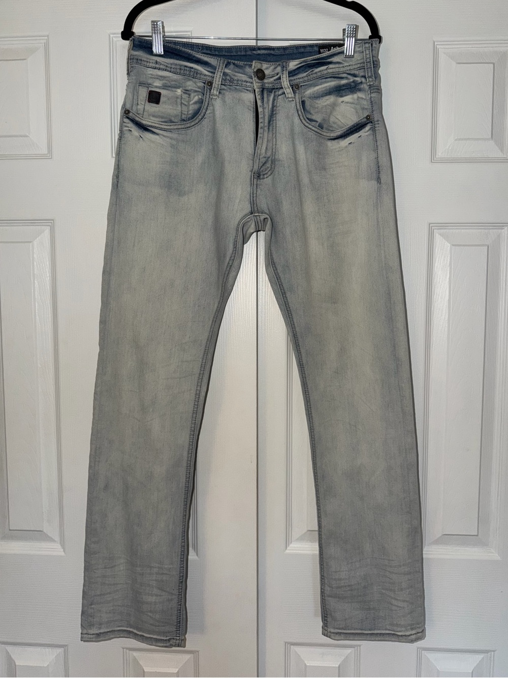 Buffalo David Bitton Men's Light Washed Blue/Gray Skinny Stretch Jeans